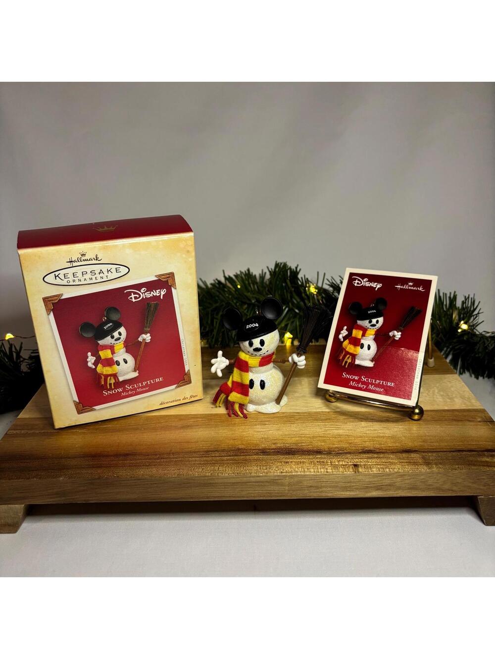 Snow Sculpture - Disney Hallmark Keepsake Ornament - Mickey Mouse